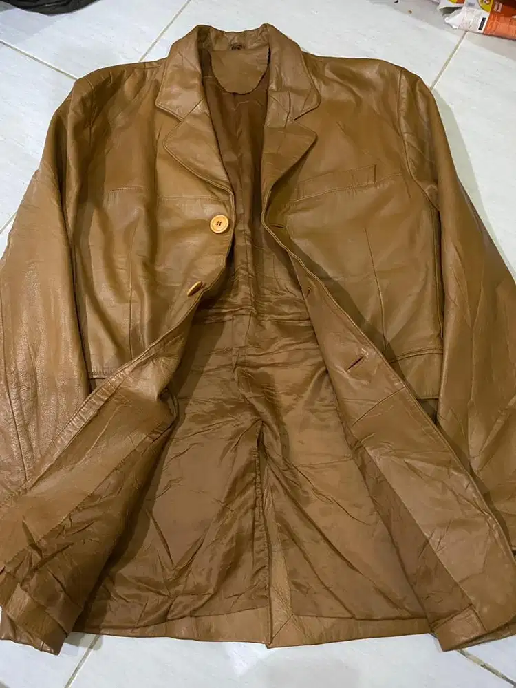 Jaket kulit tebal asli