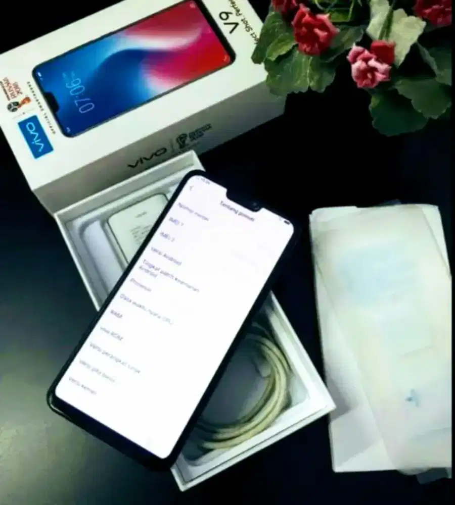 Vivo v9. F Set Garansi 4/64gb