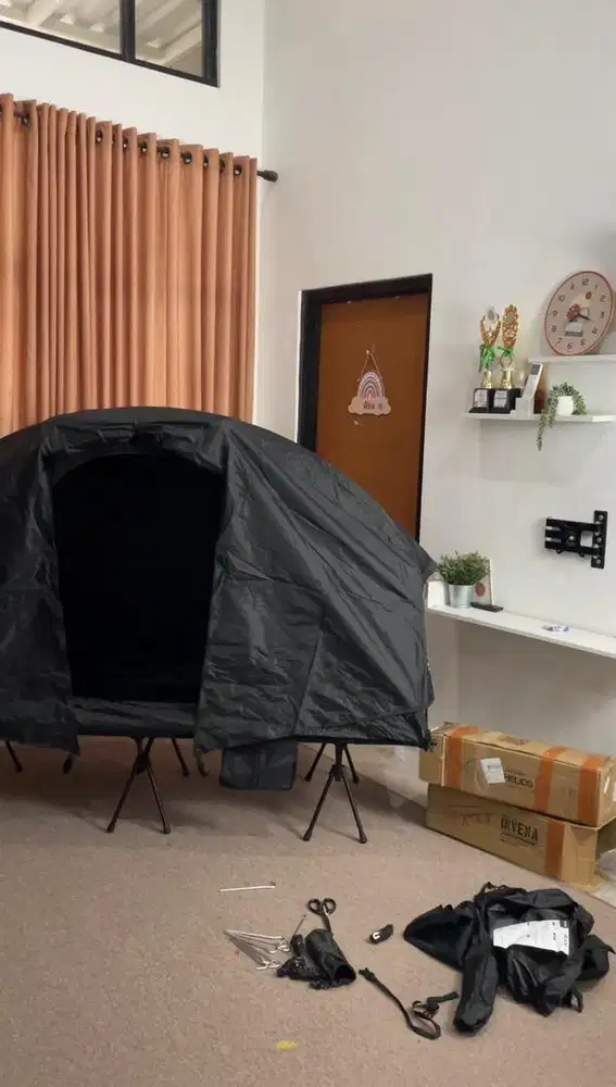 Tenda Alltrek Helios Warna Hitam belum di pakai cocok buat motocamp