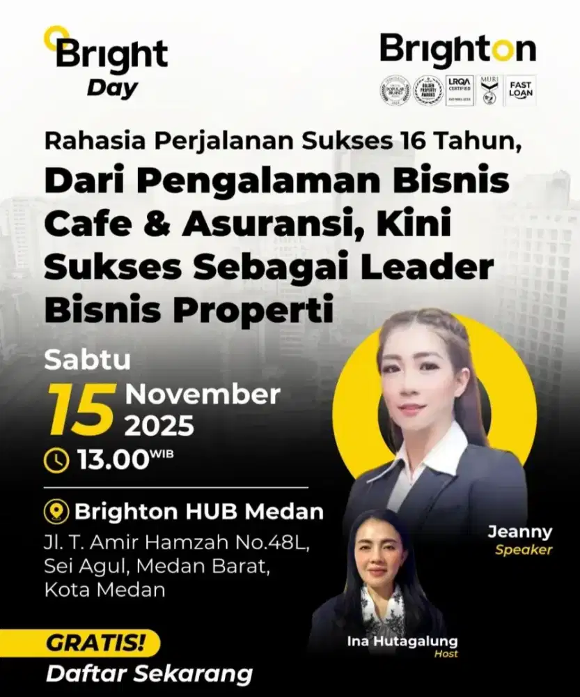 Lowongan Mitra Bisnis ( Agen Property Brighton Real Estate )
