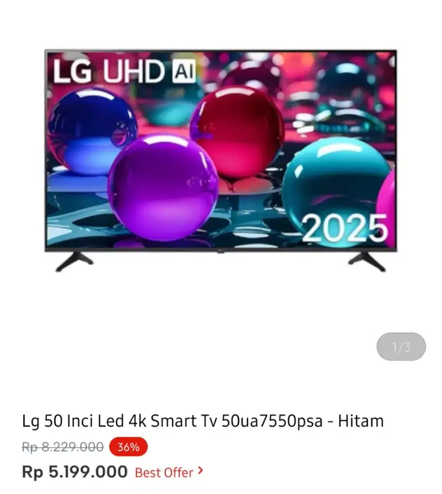 LG SMART TV 4K 50 INCI