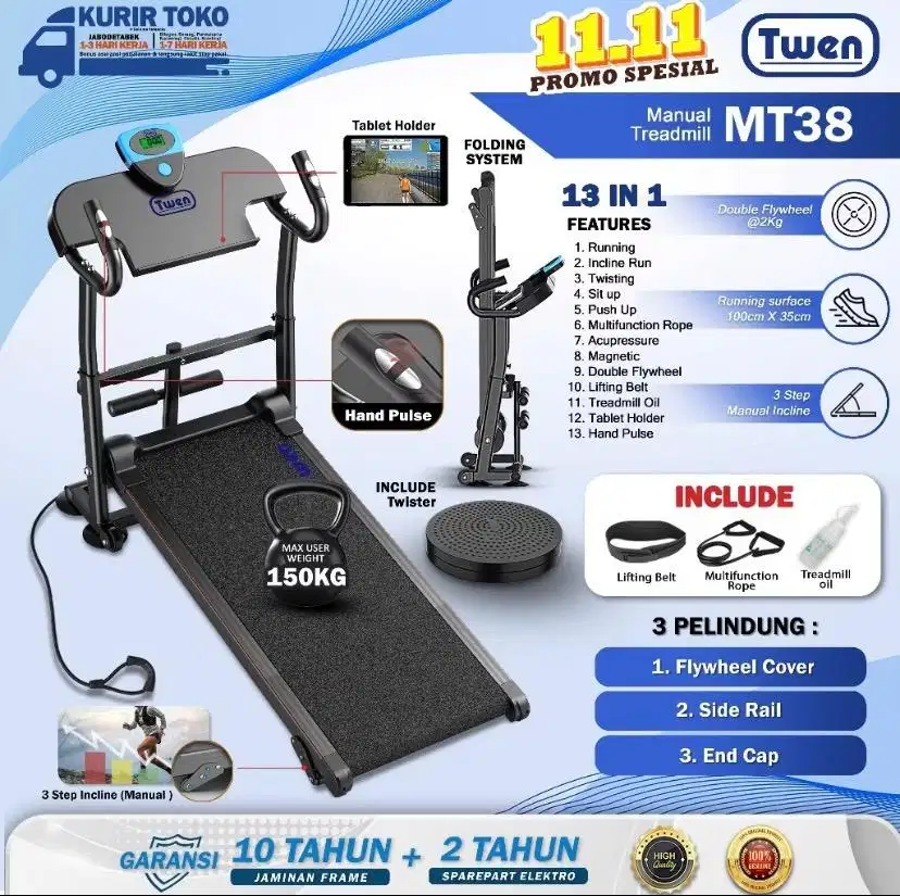 TREDMILL TWEN MT 38 BARU