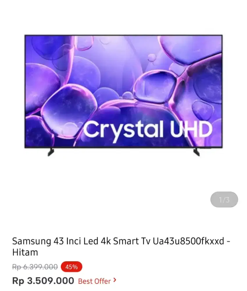 SAMSUNG SMART TV 4K 43 INCI
