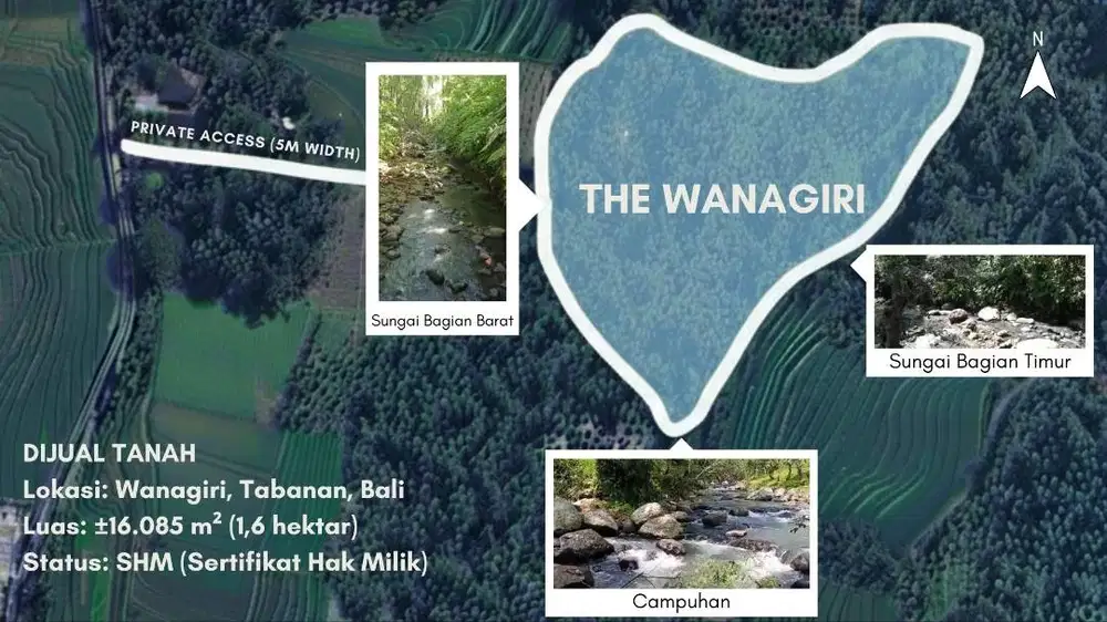 Dijual Tanah Eksklusif di Wanagiri, Tabanan - Bali