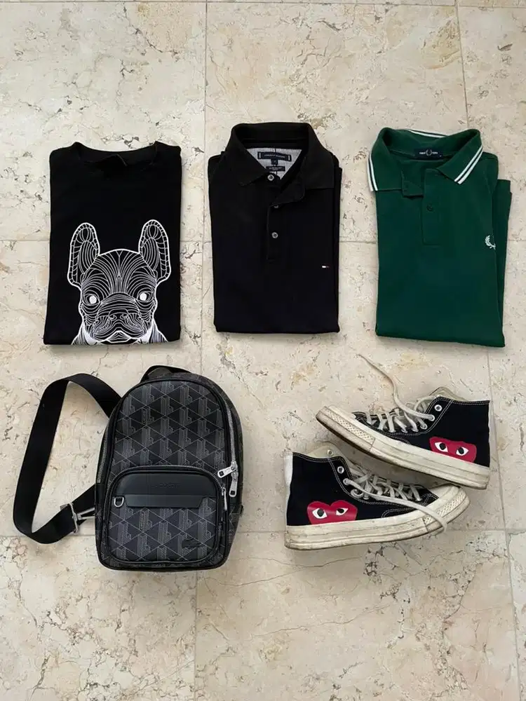PRELOVED BAJU, SEPATU, TAS (Lacoste,Fred perry, CDG)