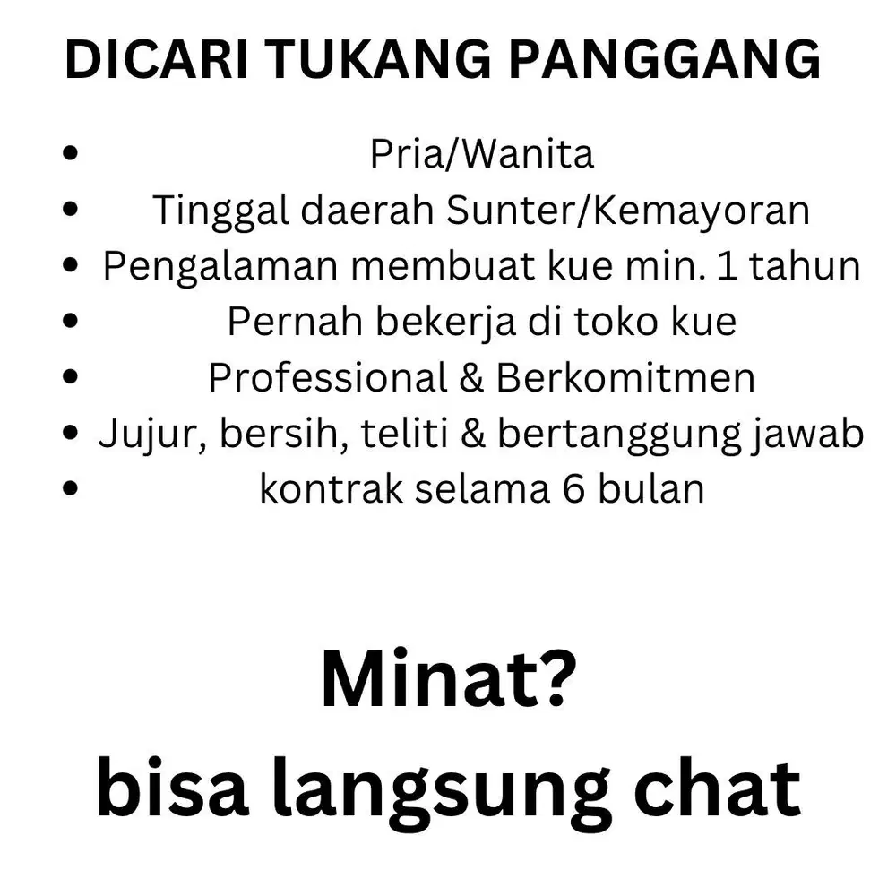 Cari Tukang Panggang