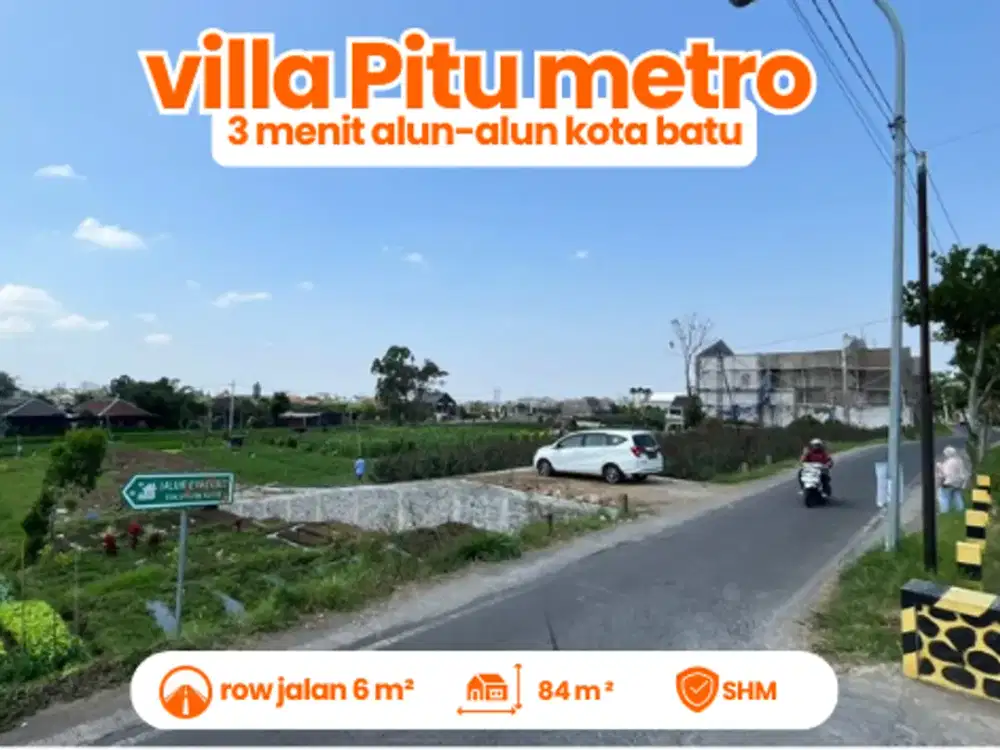 villa dengan view gunung arjuna dan panderman jl metro sumberejo