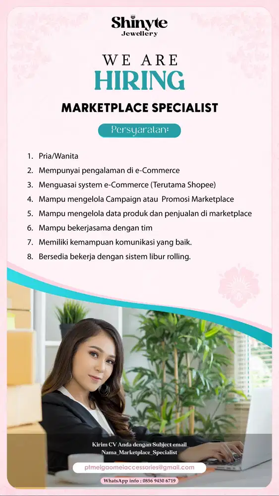 Marketplace Specialist Store Shynite Jewellery (Harus Berpengalaman)