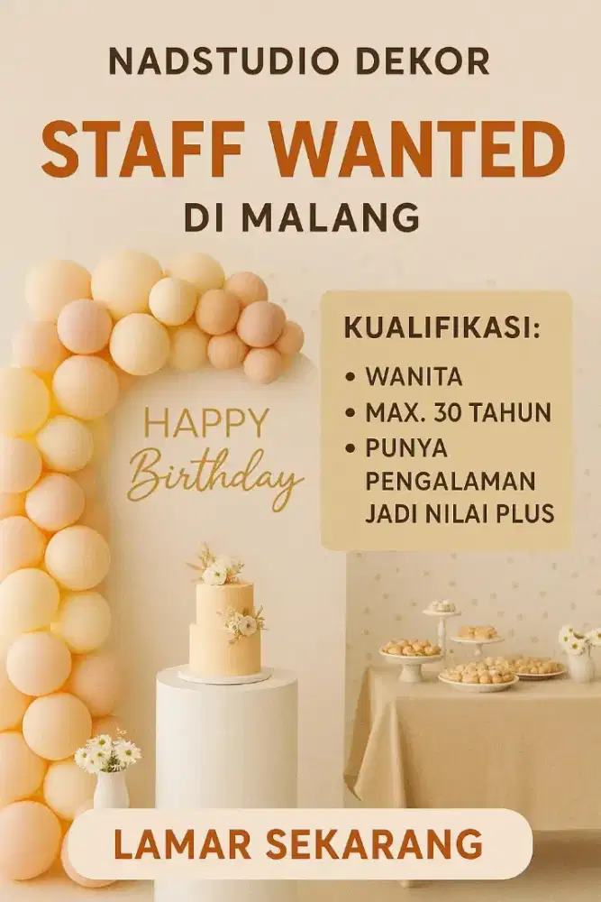 Staff Dekorasi & Crew Lapangan