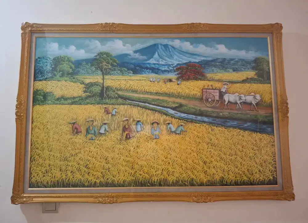 Lukisan Padi & Sawah