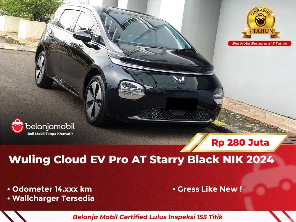 [ GARANSI 5TH ] Wuling Cloud EV Pro AT Starry Black 2024 2025