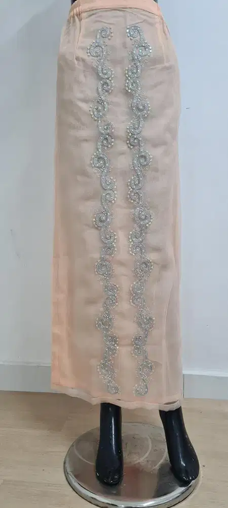 Rok melayu bordir, rok organza premium, rok pitch bordir