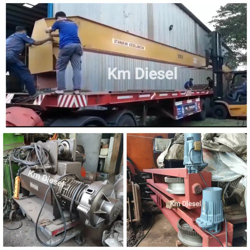 1 Set Hoist Mitsubishi 5 Ton Girder 5 T 19,2 Meter End Carriage NH 5 T