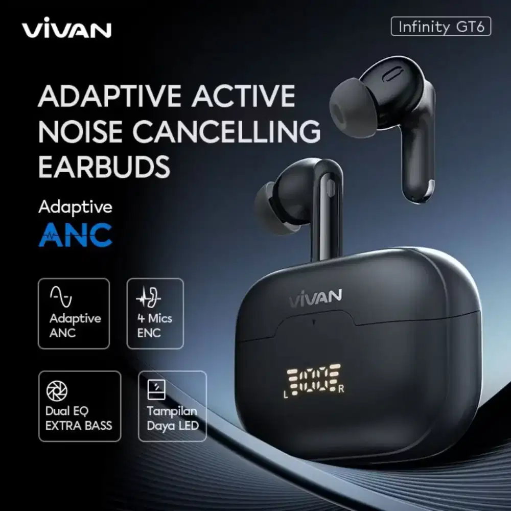 HEADSET BLUETOOTH TWS VIVAN INFINITY GT6 | GARANSI 1TH | @CAVALLOACC