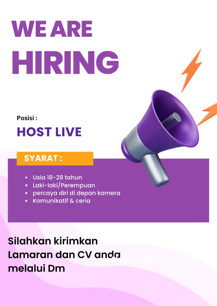 Lowongan Host Live–PT Raise Infiniti Global (Green Ville,Jakarta Barat