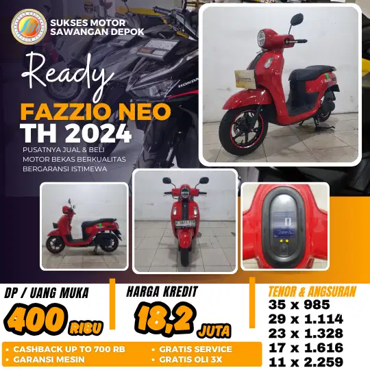 CASH KREDIT DP 400 YAMAHA FAZZIO NEO TH 2024 UNIT MULUS BERGARANSI