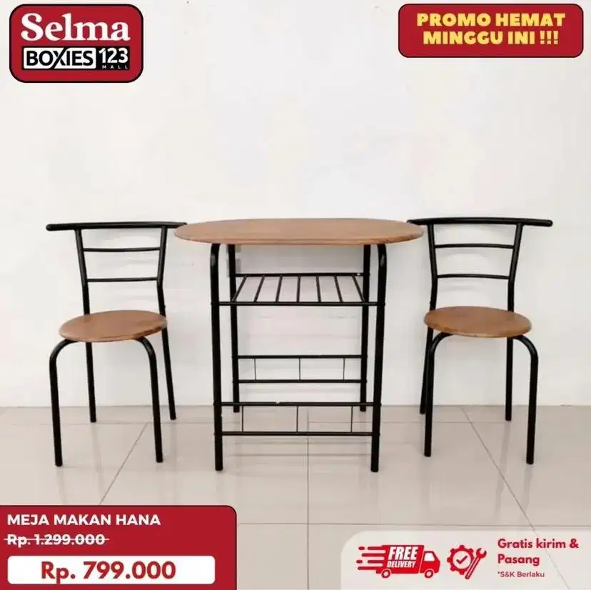 Meja makan set minimalis selma