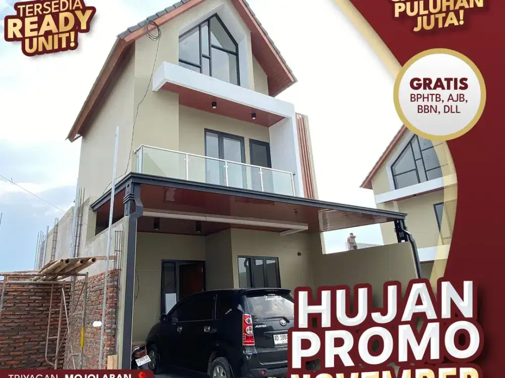 Rumah Cantik 2 Lantai di Sekitar Univesitas Sebelas Maret Solo