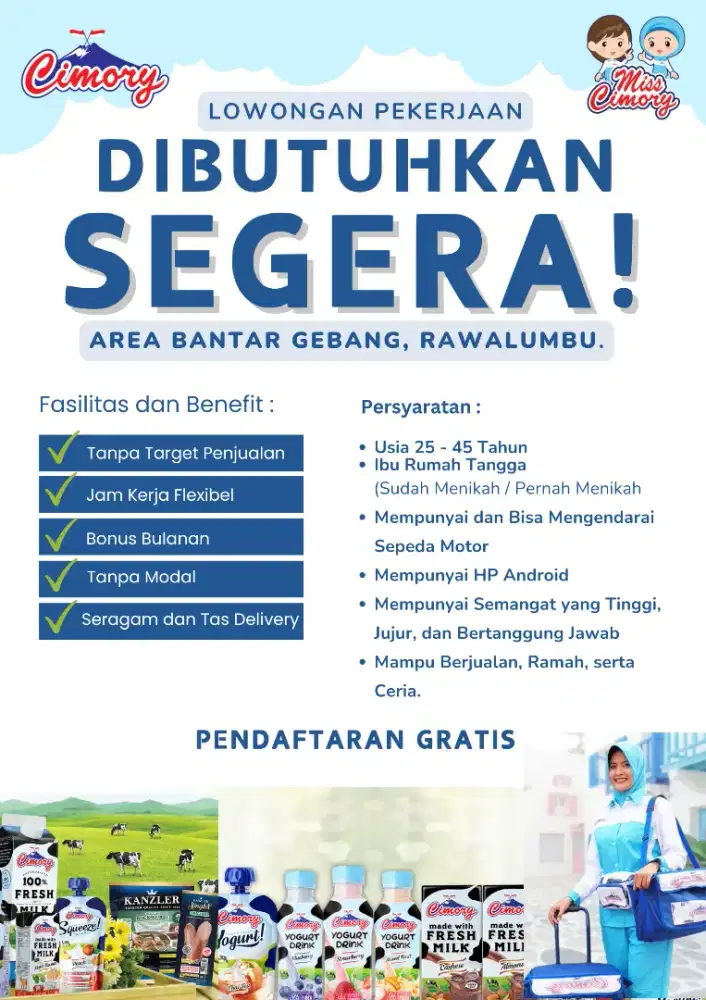 Dibutuhkan segera miss cimory