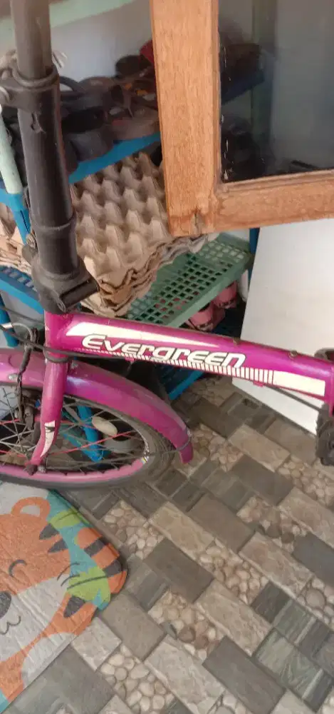 Sepeda lipat merk Evergreen ukuran 20