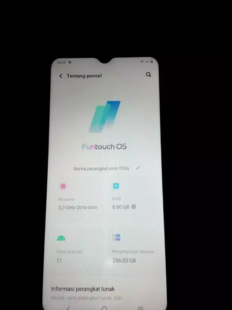 Hp vivo y33s ram 8/256 gb