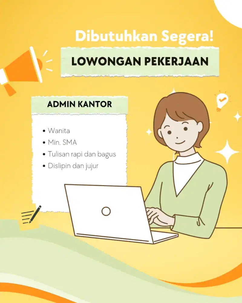 DIBUTUHKAN SEGERA ADMIN GUDANG