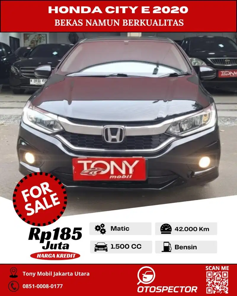 Honda City 1.5 E AT 2020 Hitam