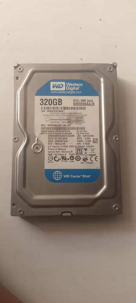 Harddisk 320gb seken