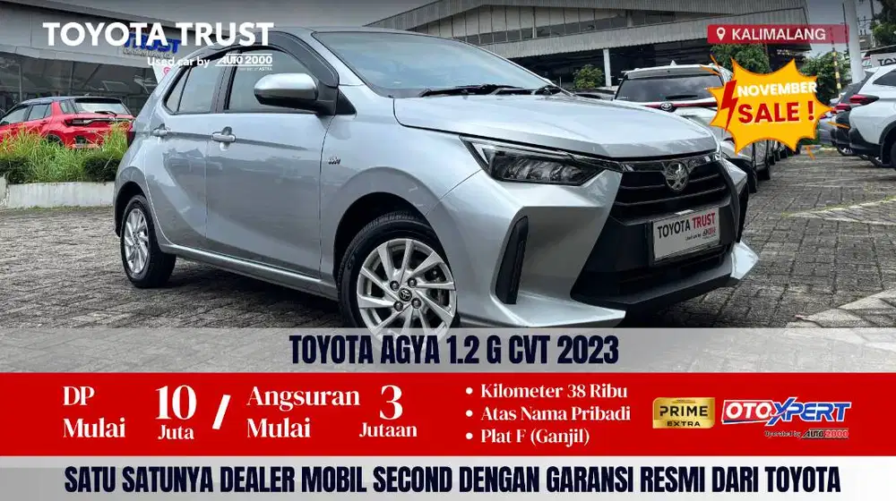 TOYOTA AGYA 1.2 G CVT 2023