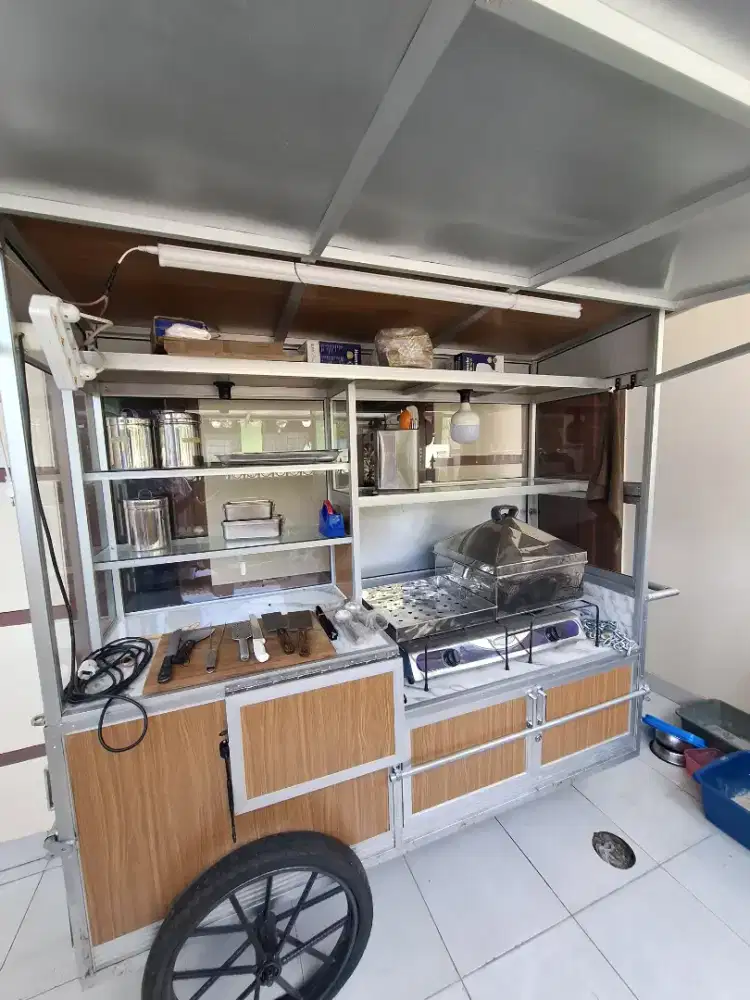 Gerobak Roti Bakar Panggang dan Kukus