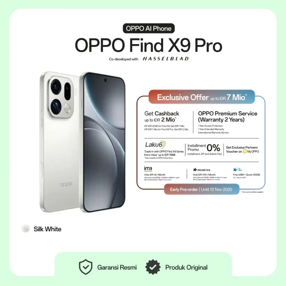 OPPO FIND X9 DENGAN CICILAN 0% Home credit