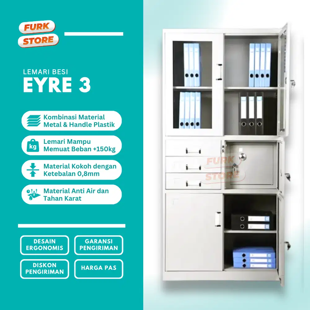 Lemari Besi Kantor Eyre 03 – lemari besi dokumen kaca | lemari besi