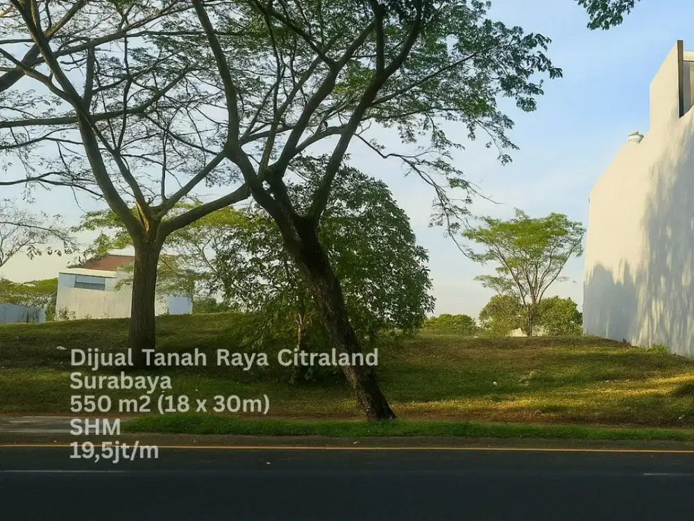 DIJUAL TANAH RAYA BUKIT GOLF CITRALAND 500M2 SURABAYA BARAT