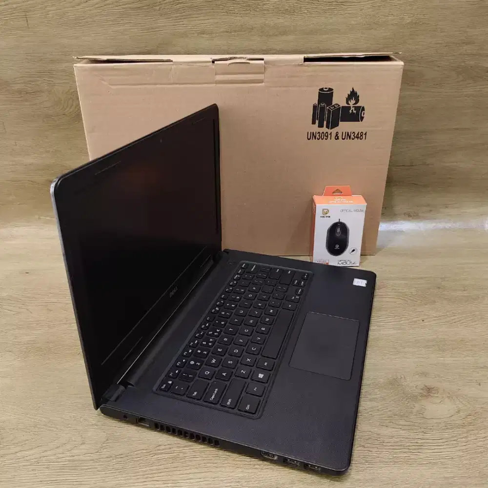 Laptop Dell Inspiron Slim Core i3 Gen 7 Ram 12GB bonus Mouse Baru Siap