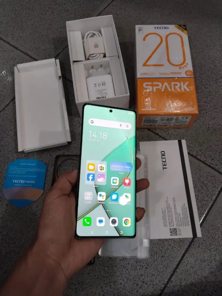 Tecno Spark 20pro+ ram 8/256 seken murah dan lengkap