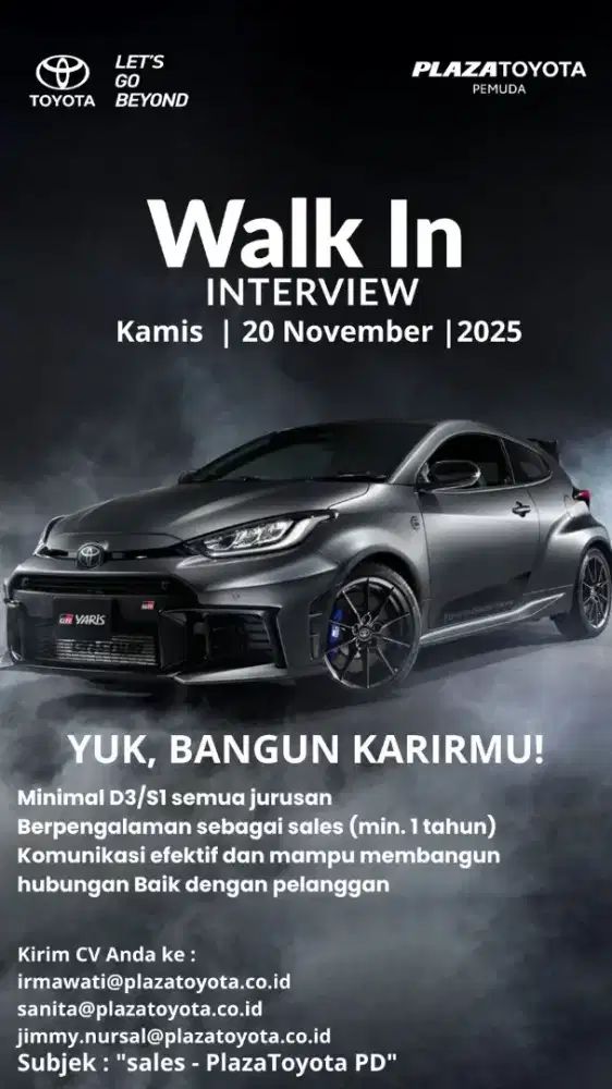 LOKER SALES TOYOTA JAKARTA