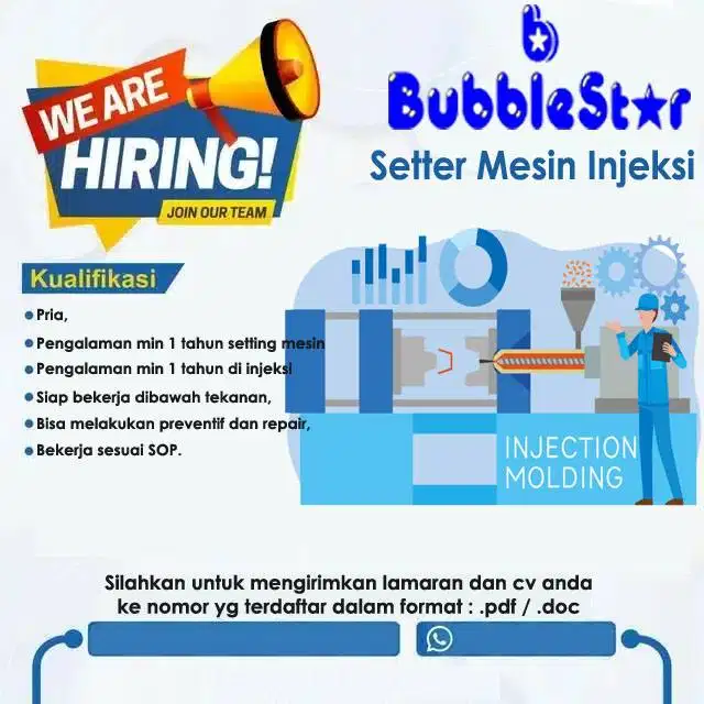 Lowongan Setter Mesin Injeksi