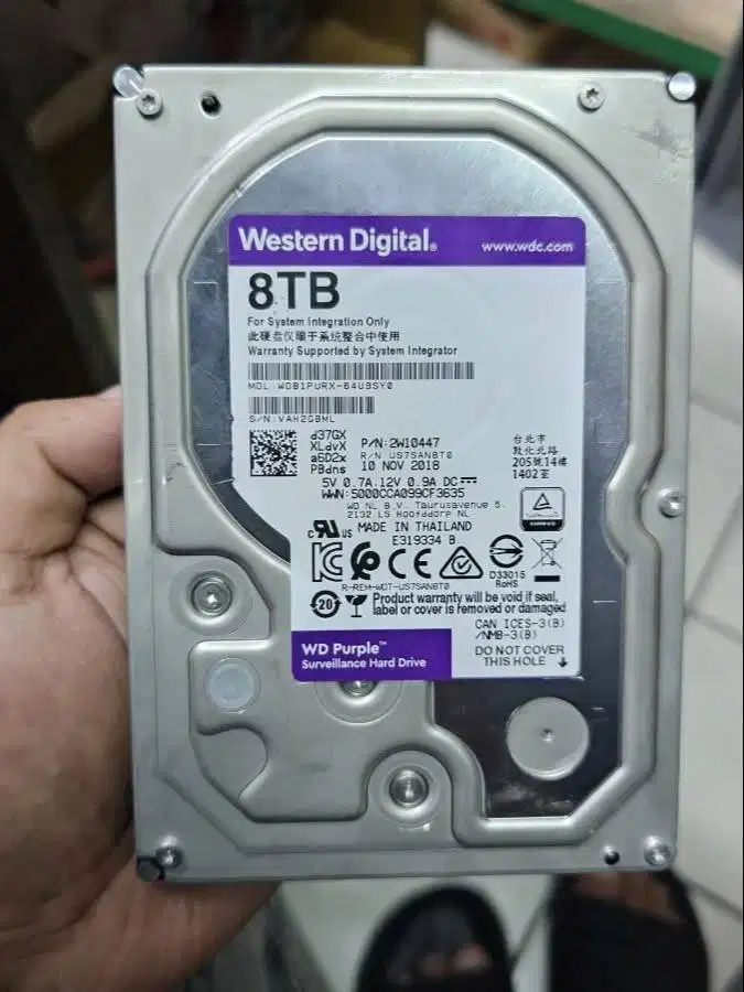 hardisk 8tb wd purple garansi ori sentinel 100 hdd server cctv nas 3.5