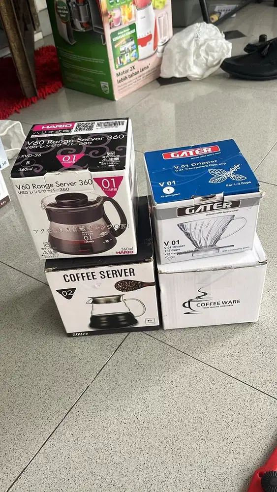 Kopi server atau kopi maker coffee set gelas dan tumbler murah take al