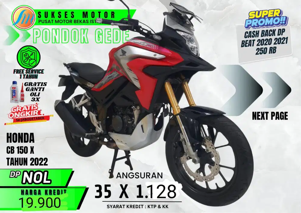 DP NOL CB 150 X TAHUN 2022 ANGAURAN BAYAR DI AWAL