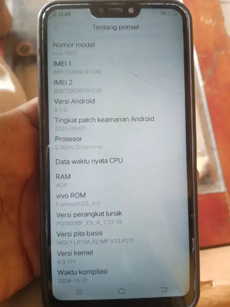 Vivo Y83 Ram 4/64gb batangan
