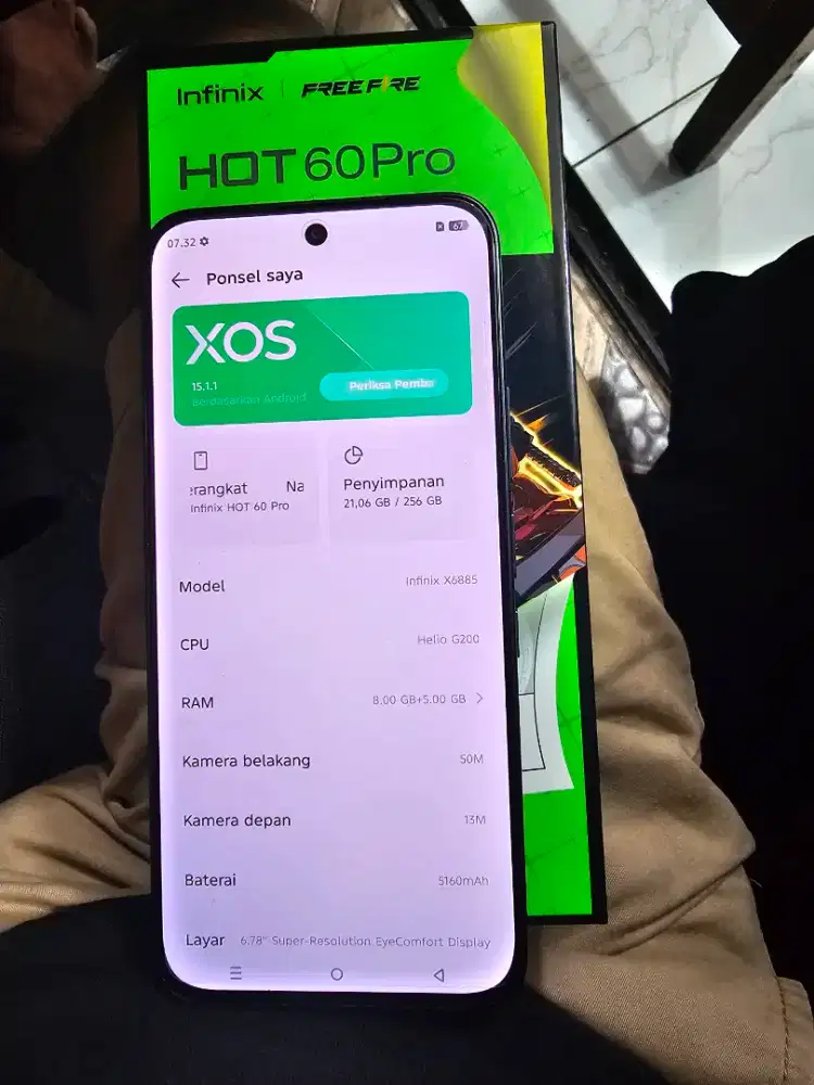Infinix Hot 60 Pro 8+8/256 Resmi like New lngkp grnsi on TT masuk