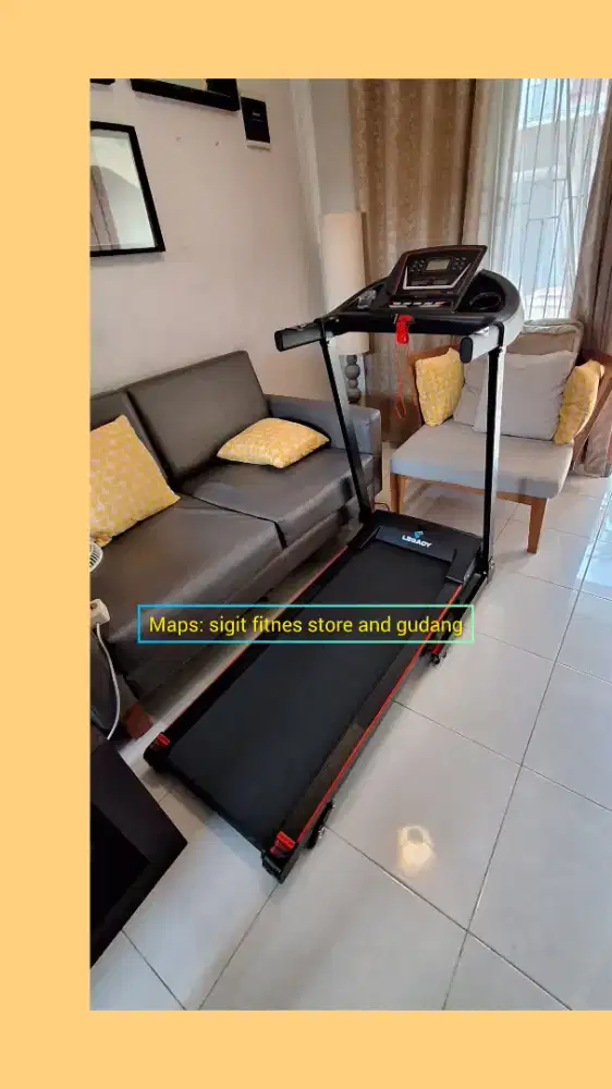 Alat fitnes treadmill elektrik buat olahraga lari dan jalan