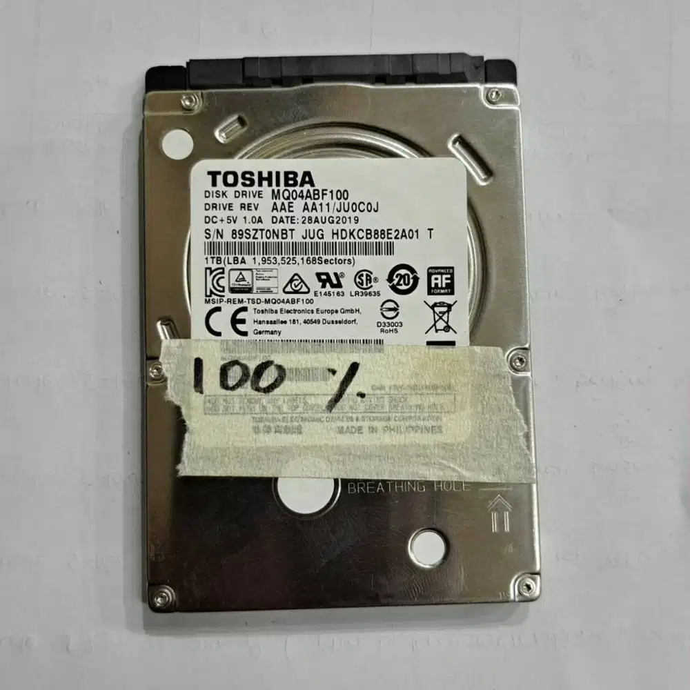 HDD 1TB Toshiba 100% Good