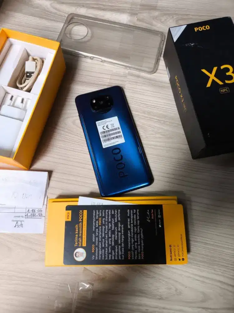 Poco x3 nfc ram 8/128 fullset no minus