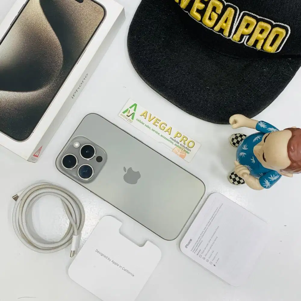 Second iphone 15 pro 128 gb space natural titanium garansi resmi