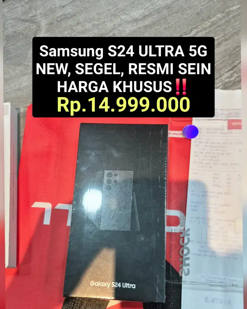 Rp.14,999. Samsung S24 ULTRA Harga KHUSUS,UNIT NEW,SEGEL,RESMI SEIN ‼️