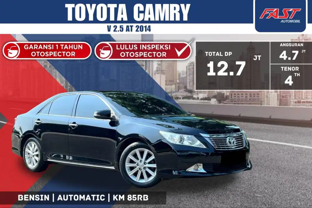 TOYOTA CAMRY V 2014 2.5 AT LOW KM.85RB & PAJAK PANJANG #F5ST