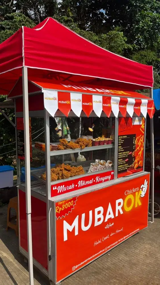 Jual Cepat Dan Murah Gerobak Fried Chicken dan Tenda Speeds 2x2