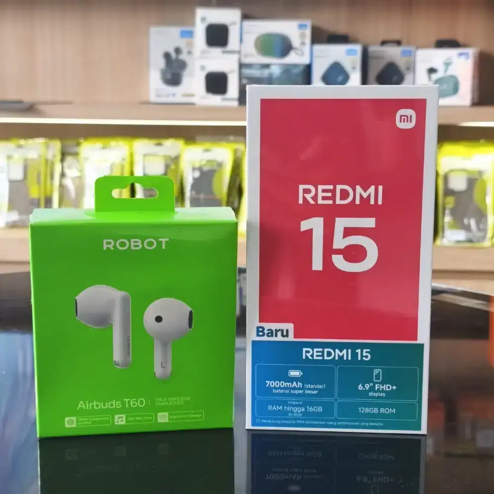 hujan promo HP redmi 15 256gb batrei super besar